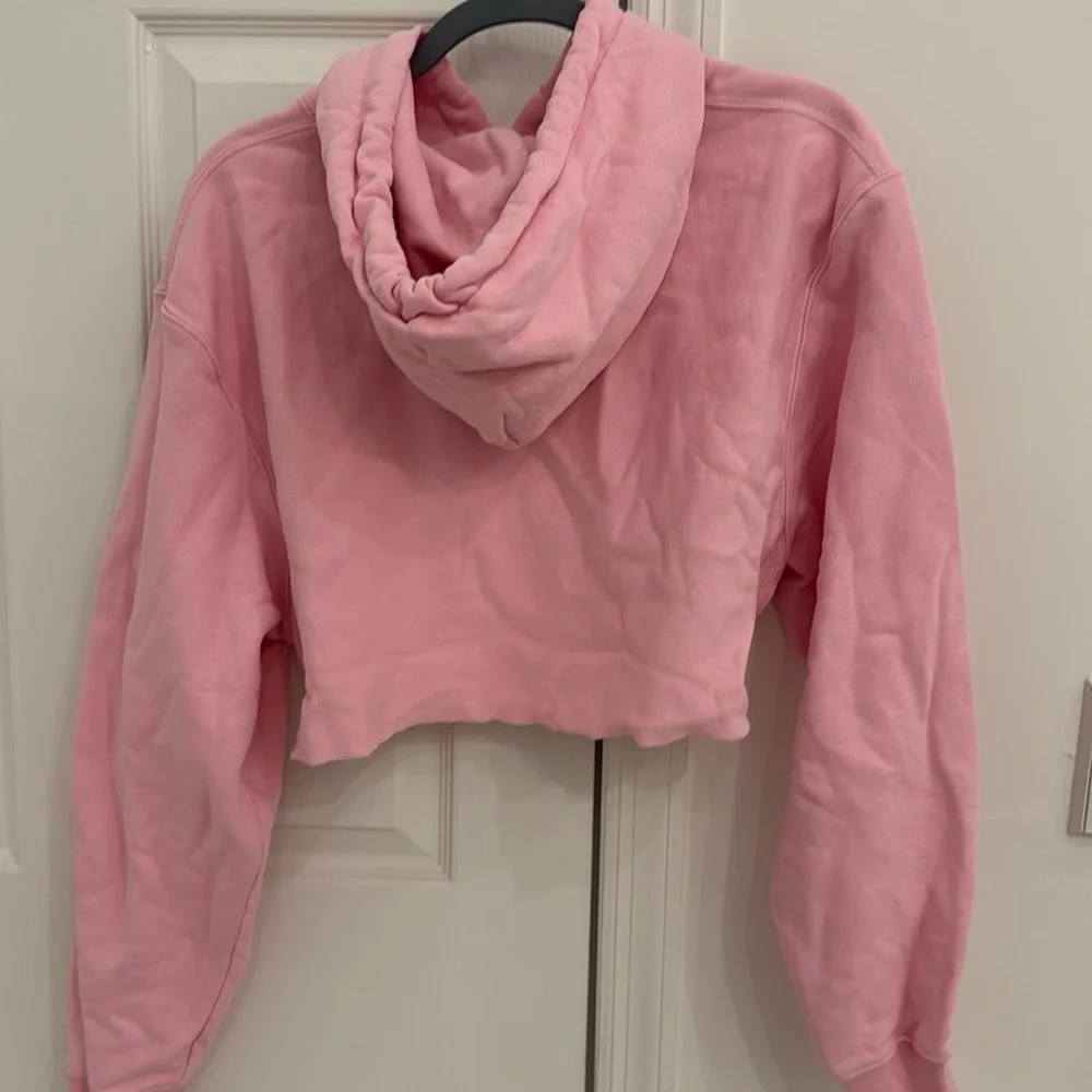 Champion Light Pink Cropped hooded Sweatshirt. Size small - Picture 3 of 4